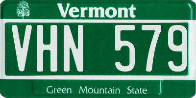 VT license plate VHN579