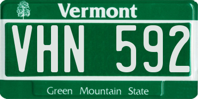 VT license plate VHN592
