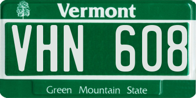 VT license plate VHN608