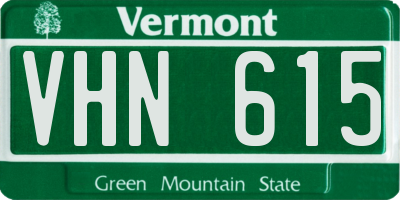 VT license plate VHN615