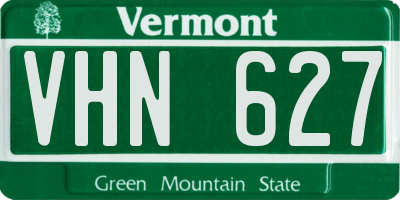 VT license plate VHN627