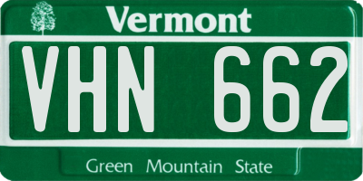 VT license plate VHN662