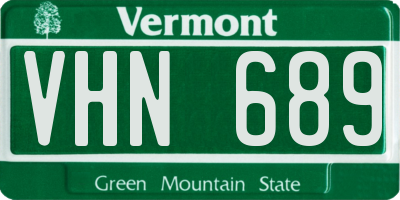 VT license plate VHN689