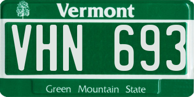 VT license plate VHN693