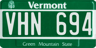 VT license plate VHN694
