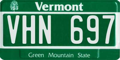 VT license plate VHN697