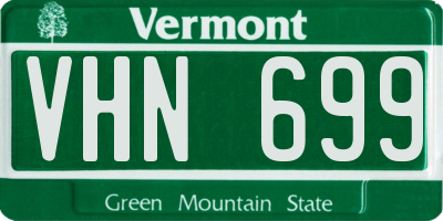 VT license plate VHN699