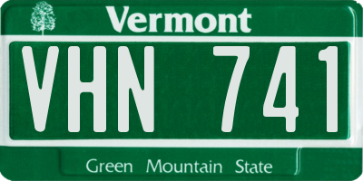 VT license plate VHN741