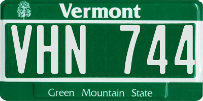 VT license plate VHN744