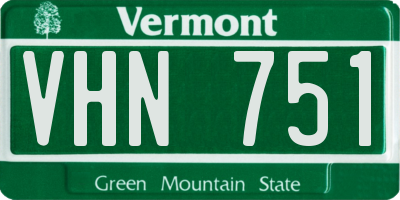 VT license plate VHN751