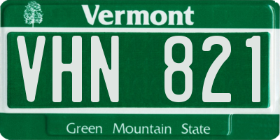 VT license plate VHN821