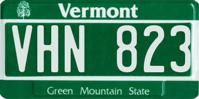VT license plate VHN823