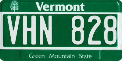 VT license plate VHN828