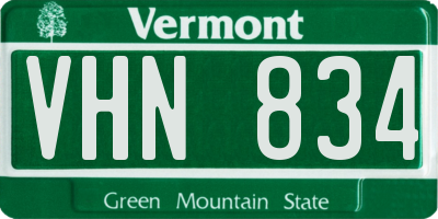 VT license plate VHN834