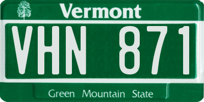 VT license plate VHN871