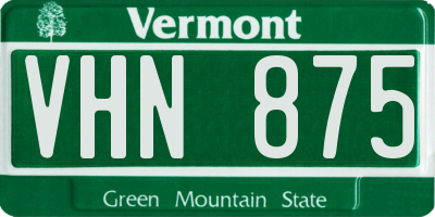 VT license plate VHN875