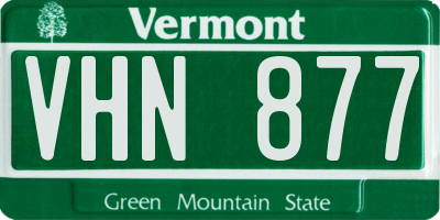 VT license plate VHN877