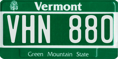 VT license plate VHN880