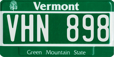 VT license plate VHN898
