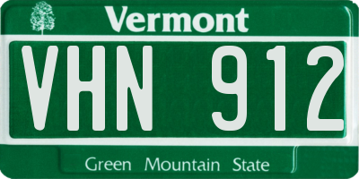 VT license plate VHN912