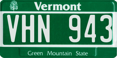 VT license plate VHN943