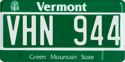 VT license plate VHN944