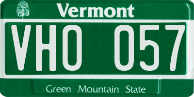 VT license plate VHO057