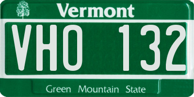 VT license plate VHO132