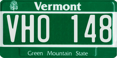 VT license plate VHO148