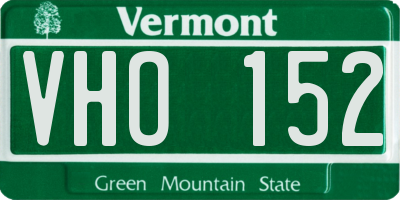 VT license plate VHO152