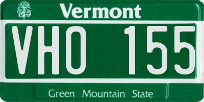 VT license plate VHO155