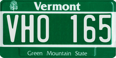 VT license plate VHO165