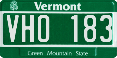 VT license plate VHO183