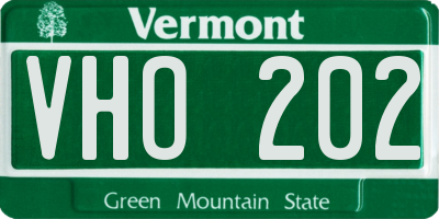 VT license plate VHO202