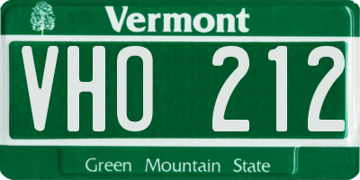VT license plate VHO212