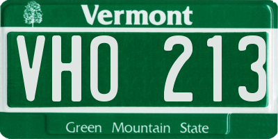 VT license plate VHO213