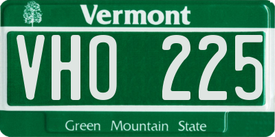 VT license plate VHO225