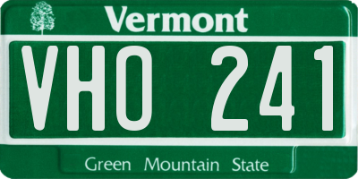 VT license plate VHO241