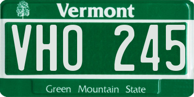 VT license plate VHO245