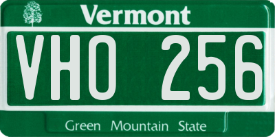 VT license plate VHO256