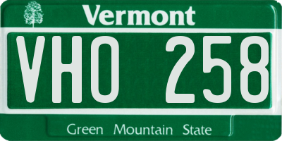 VT license plate VHO258