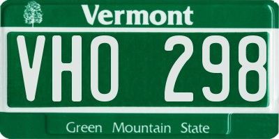 VT license plate VHO298