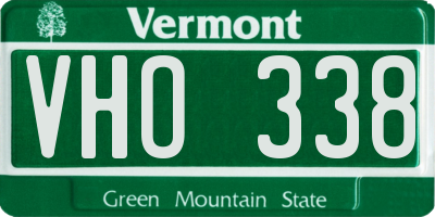 VT license plate VHO338