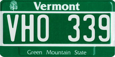 VT license plate VHO339