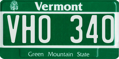 VT license plate VHO340