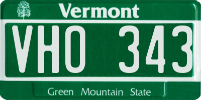 VT license plate VHO343