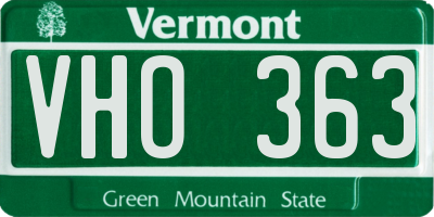 VT license plate VHO363