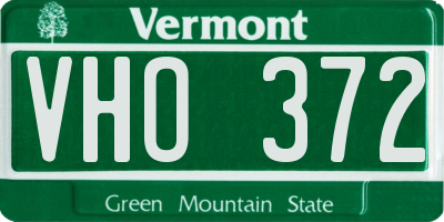 VT license plate VHO372