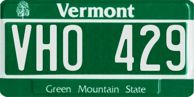 VT license plate VHO429