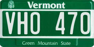 VT license plate VHO470